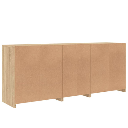 Credenza con Luci LED Rovere Sonoma 162x37x67 cm - homemem39