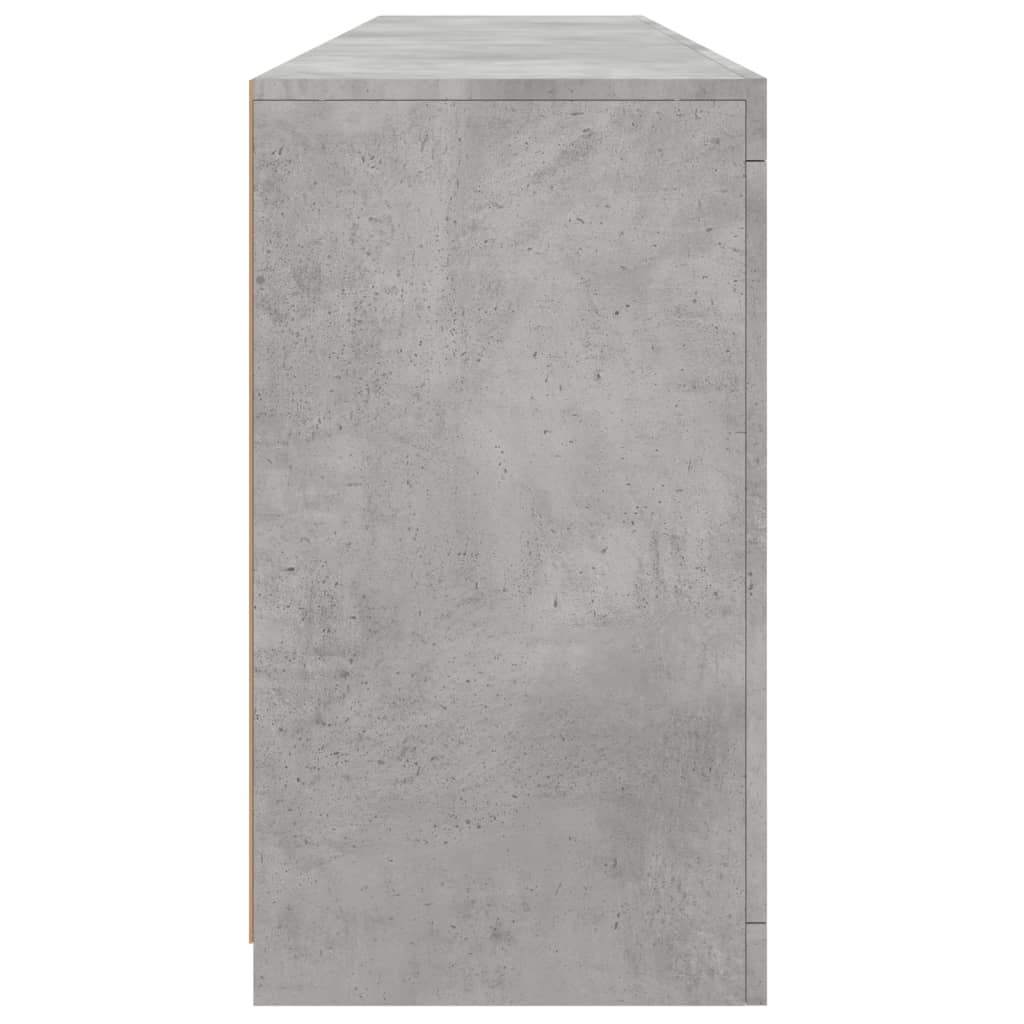 Credenza con Luci LED Grigio Cemento 162x37x67 cm - homemem39