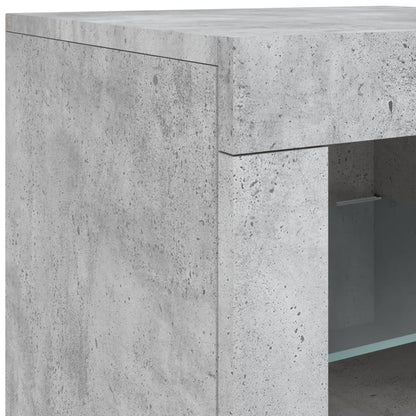 Credenza con Luci LED Grigio Cemento 162x37x67 cm - homemem39