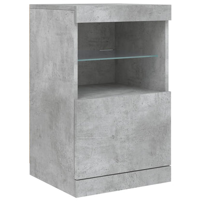 Credenza con Luci LED Grigio Cemento 162x37x67 cm - homemem39