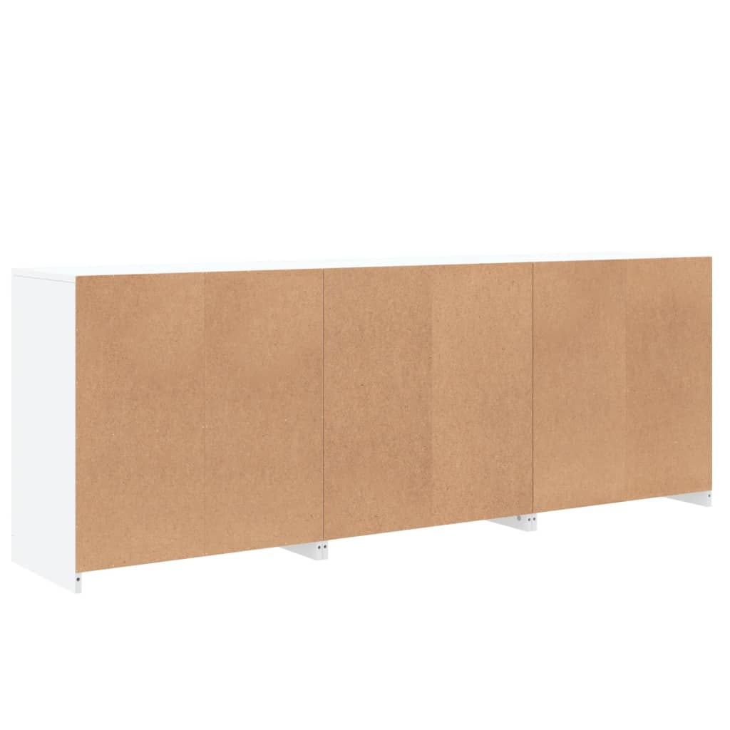 Credenza con Luci LED Bianca 181,5x37x67 cm - homemem39