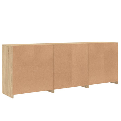 Credenza con Luci LED Rovere Sonoma 181,5x37x67 cm - homemem39
