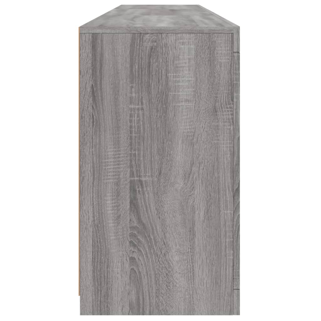 Credenza con Luci LED Grigio Sonoma 181,5x37x67 cm