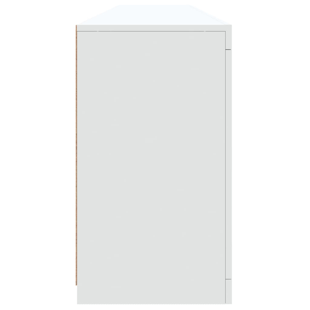 Credenza con Luci LED Bianca 202x37x67 cm - homemem39