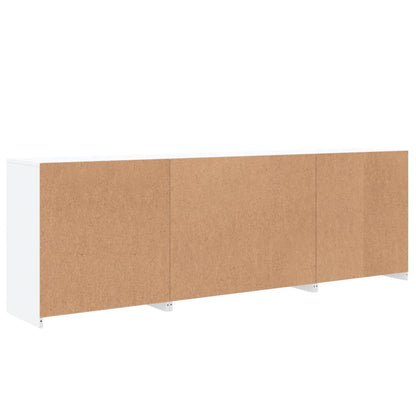 Credenza con Luci LED Bianca 202x37x67 cm - homemem39