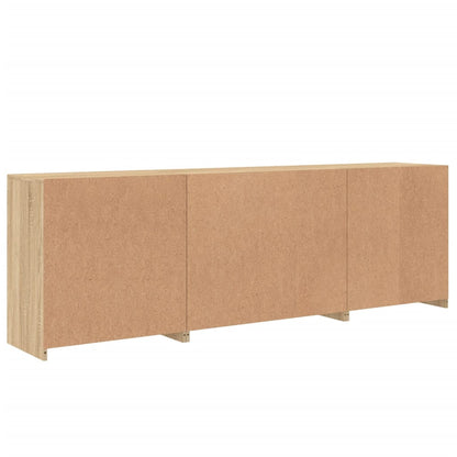 Credenza con Luci LED Rovere Sonoma 202x37x67 cm - homemem39