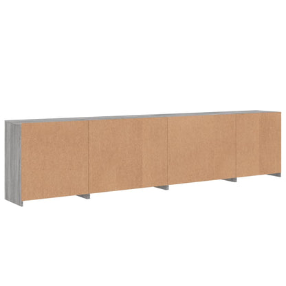 Credenza con Luci LED Grigio Sonoma 283x37x67 cm - homemem39