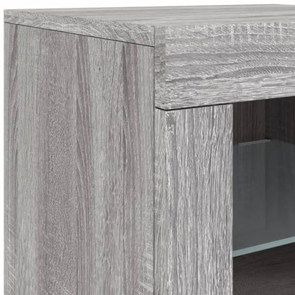 Credenza con Luci LED Grigio Sonoma 283x37x67 cm - homemem39