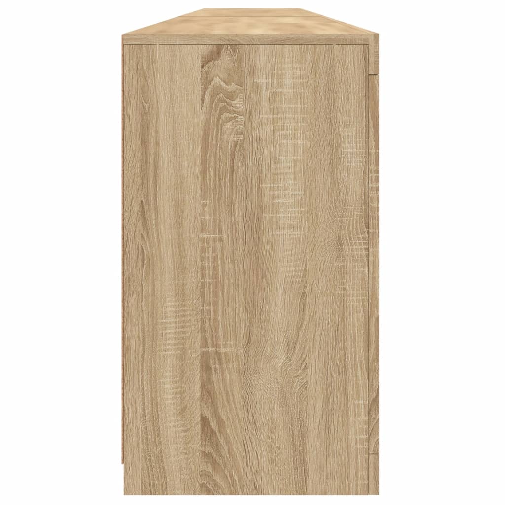 Credenza con Luci LED Rovere Sonoma 283x37x67 cm - homemem39