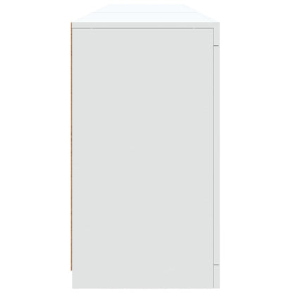 Credenza con Luci LED Bianca 181,5x37x67 cm - homemem39