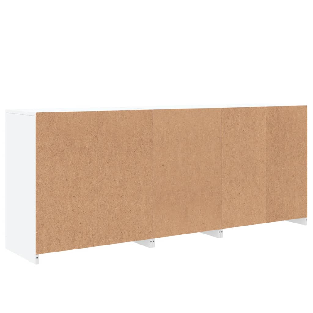Credenza con Luci LED Bianca 181,5x37x67 cm - homemem39