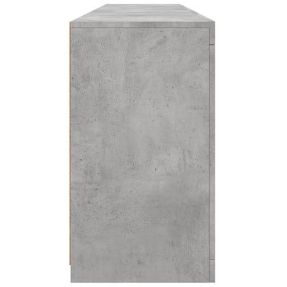 Credenza con Luci LED Grigio Cemento 181,5x37x67 cm - homemem39