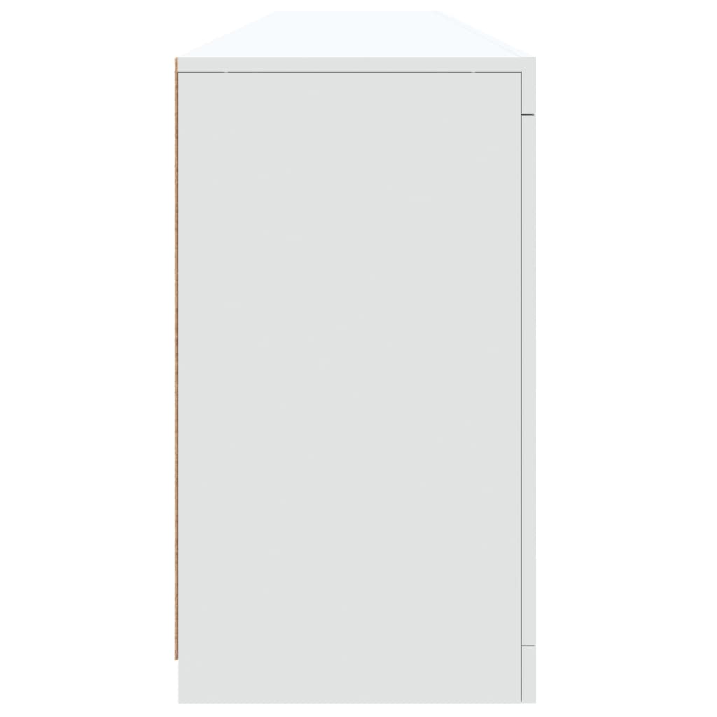 Credenza con Luci LED Bianca 202x37x67 cm - homemem39