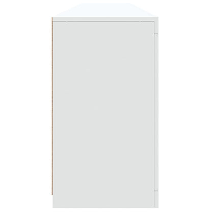 Credenza con Luci LED Bianca 202x37x67 cm - homemem39