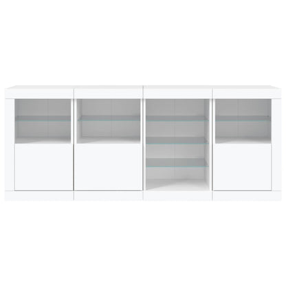 Credenza con Luci LED Bianca 164x37x67 cm - homemem39