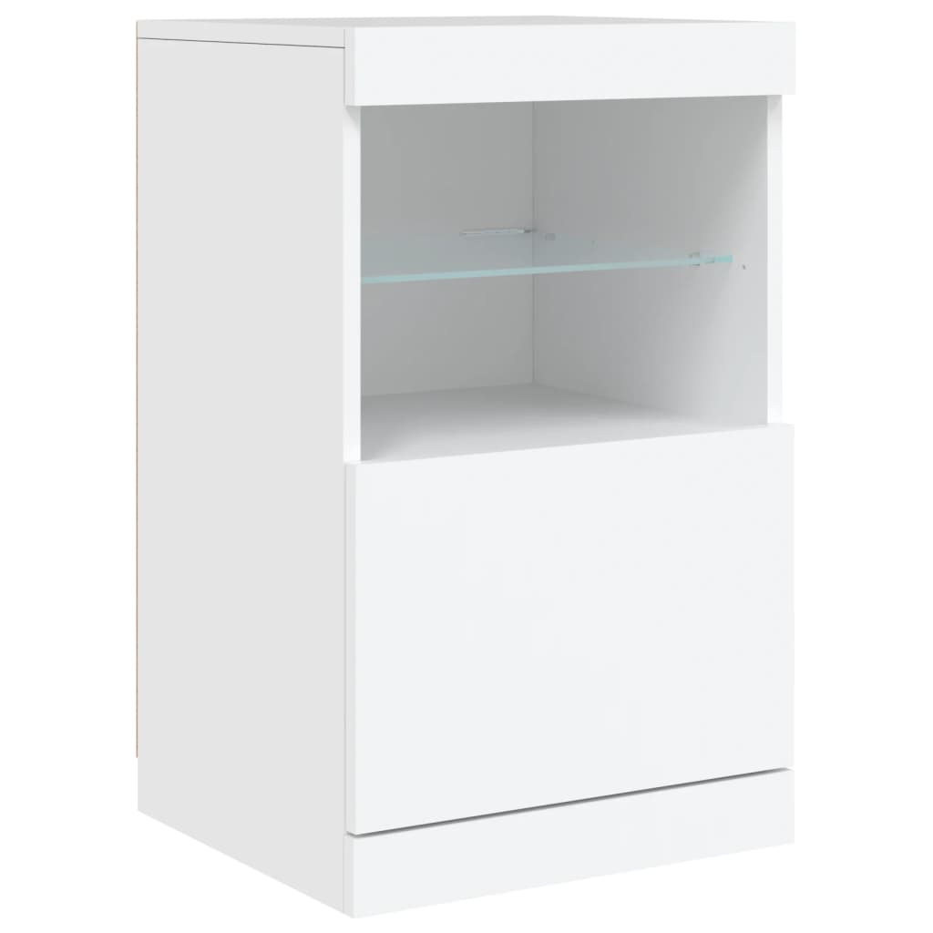Credenza con Luci LED Bianca 164x37x67 cm - homemem39