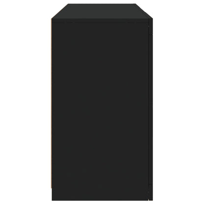 Credenza con Luci LED Nera 123x37x67 cm - homemem39