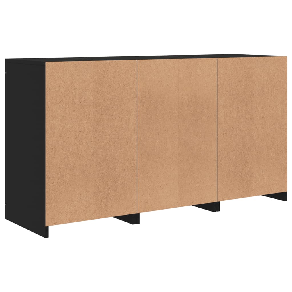 Credenza con Luci LED Nera 123x37x67 cm - homemem39