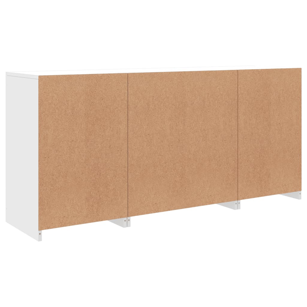 Credenza con Luci LED Bianca 142,5x37x67 cm - homemem39
