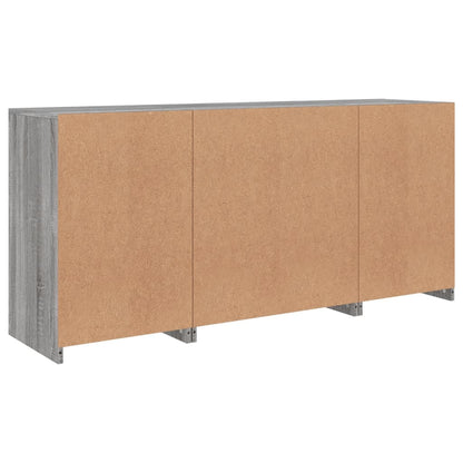 Credenza con Luci LED Grigio Sonoma 142,5x37x67 cm