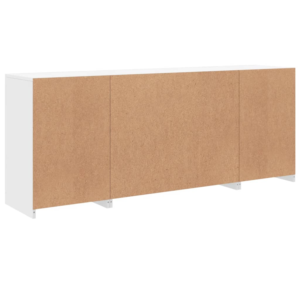 Credenza con Luci LED Bianca 163x37x67 cm - homemem39