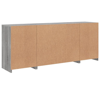 Credenza con Luci LED Grigio Sonoma 163x37x67 cm - homemem39