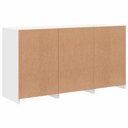 Credenza con Luci LED Bianca 123x37x67 cm - homemem39