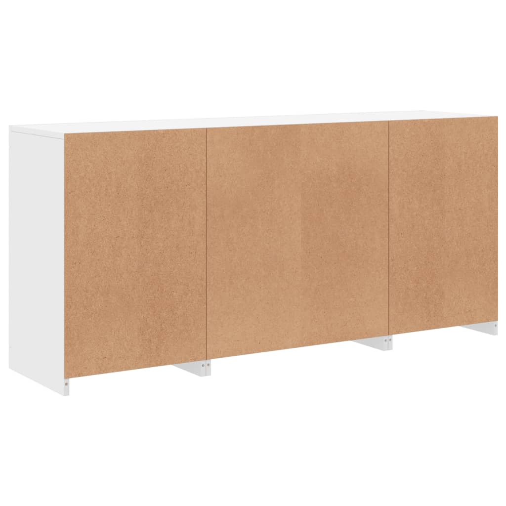 Credenza con Luci LED Bianca 142,5x37x67 cm - homemem39
