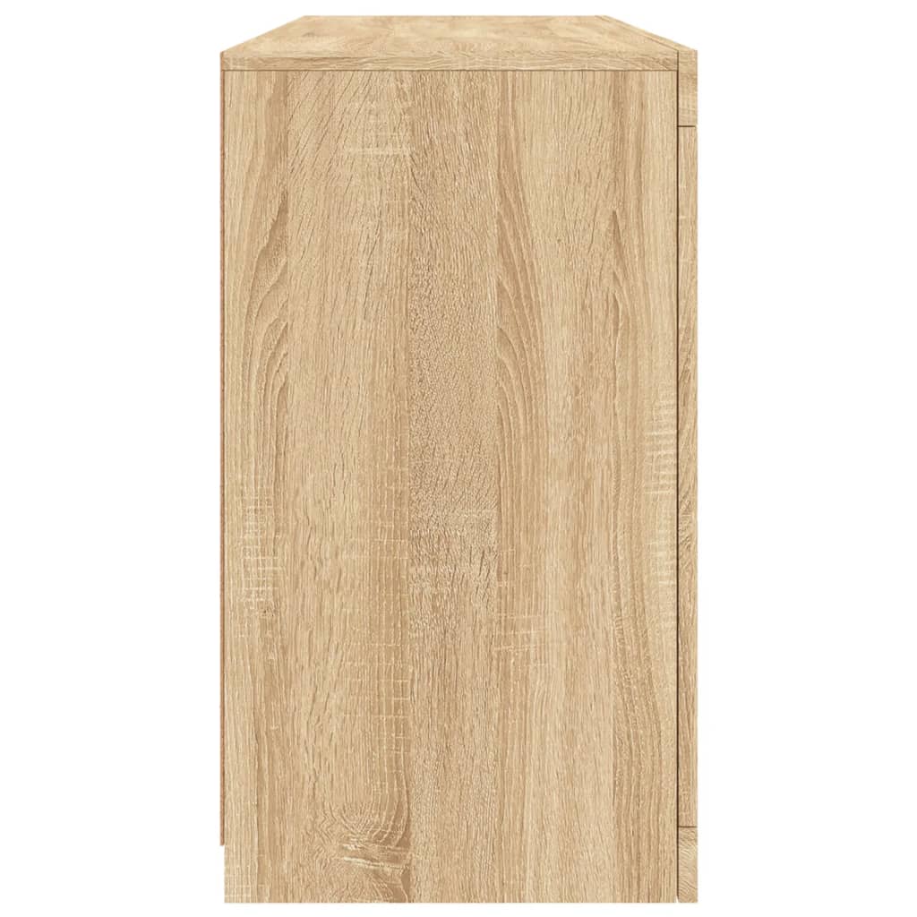 Credenza con Luci LED Rovere Sonoma 142,5x37x67 cm - homemem39