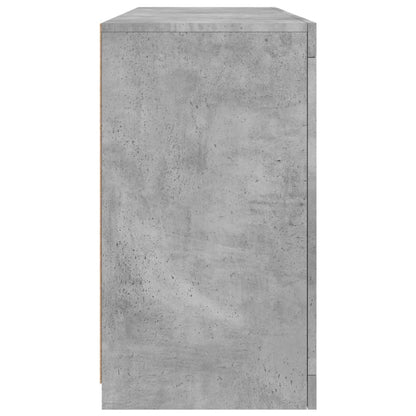 Credenza con Luci LED Grigio Cemento 142,5x37x67 cm - homemem39