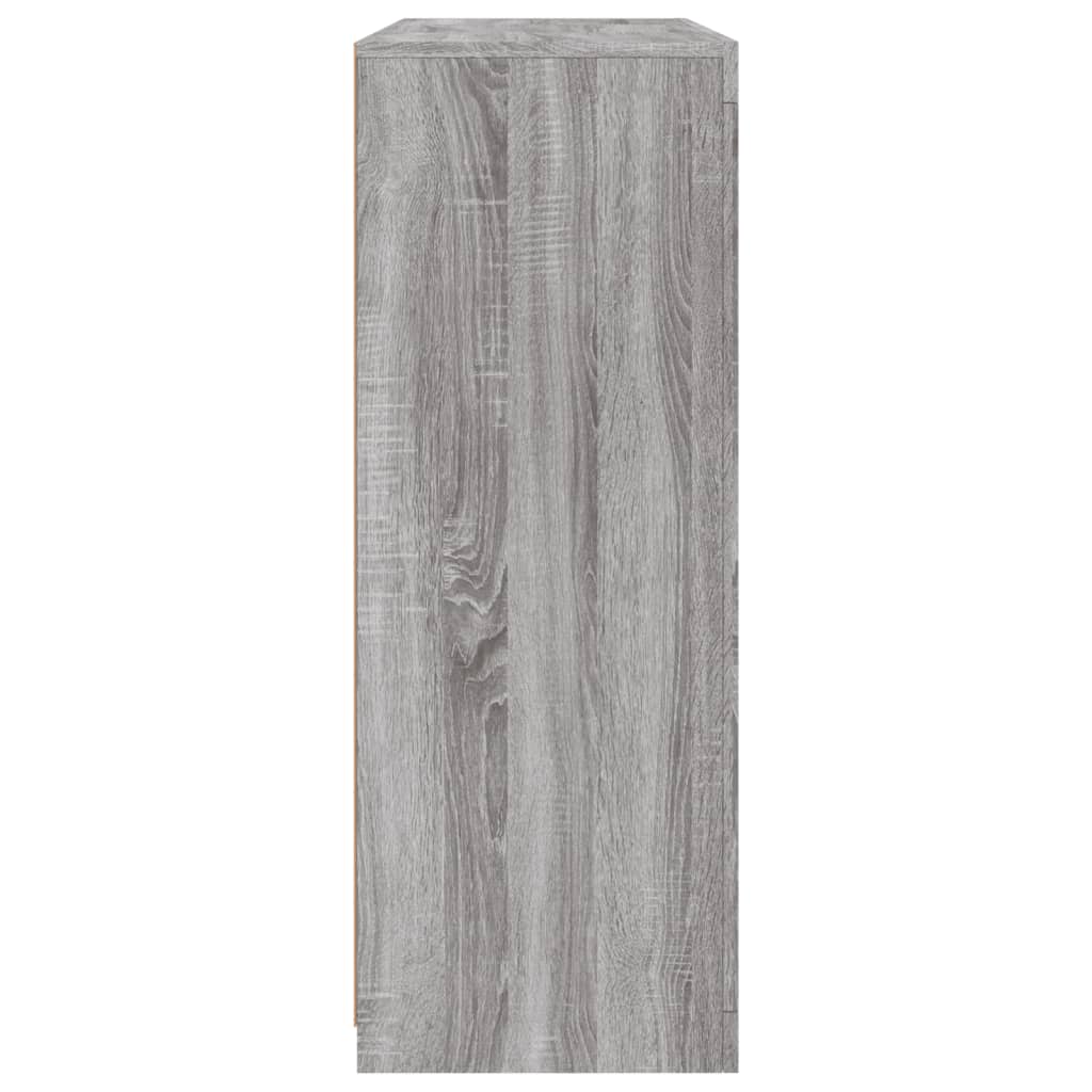 Credenze con Luci LED 3 pz Grigio Sonoma in Legno Multistrato - homemem39