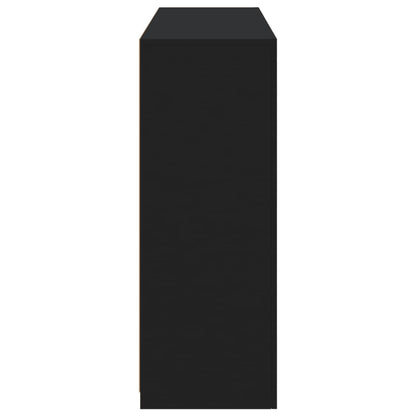 Credenze con Luci LED 3 pz Nere in Legno Multistrato - homemem39