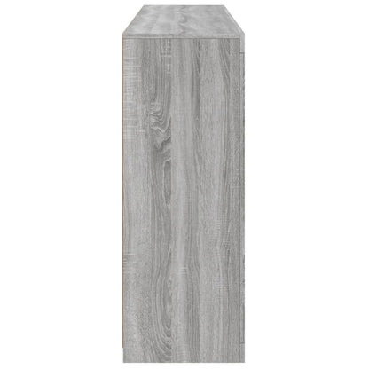 Credenze con Luci LED 3 pz Grigio Sonoma in Legno Multistrato - homemem39