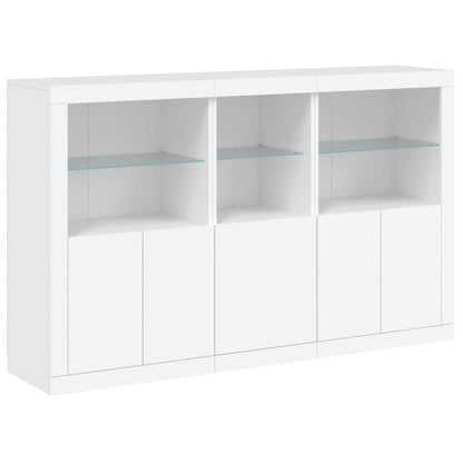 Credenza con Luci LED Bianca 162x37x100 cm - homemem39