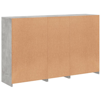 Credenza con Luci LED Grigio Cemento 162x37x100 cm - homemem39