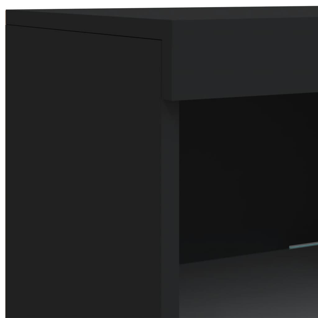 Credenza con Luci LED Nera 162x37x100 cm - homemem39
