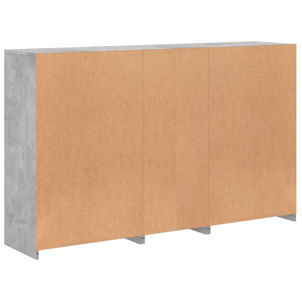 Credenza con Luci LED Grigio Cemento 162x37x100 cm - homemem39