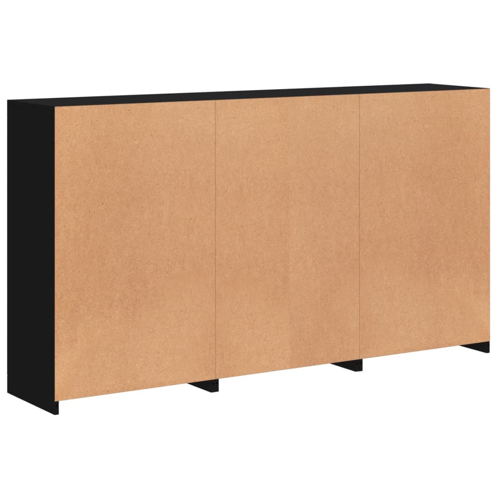 Credenza con Luci LED Nera 181,5x37x100 cm - homemem39