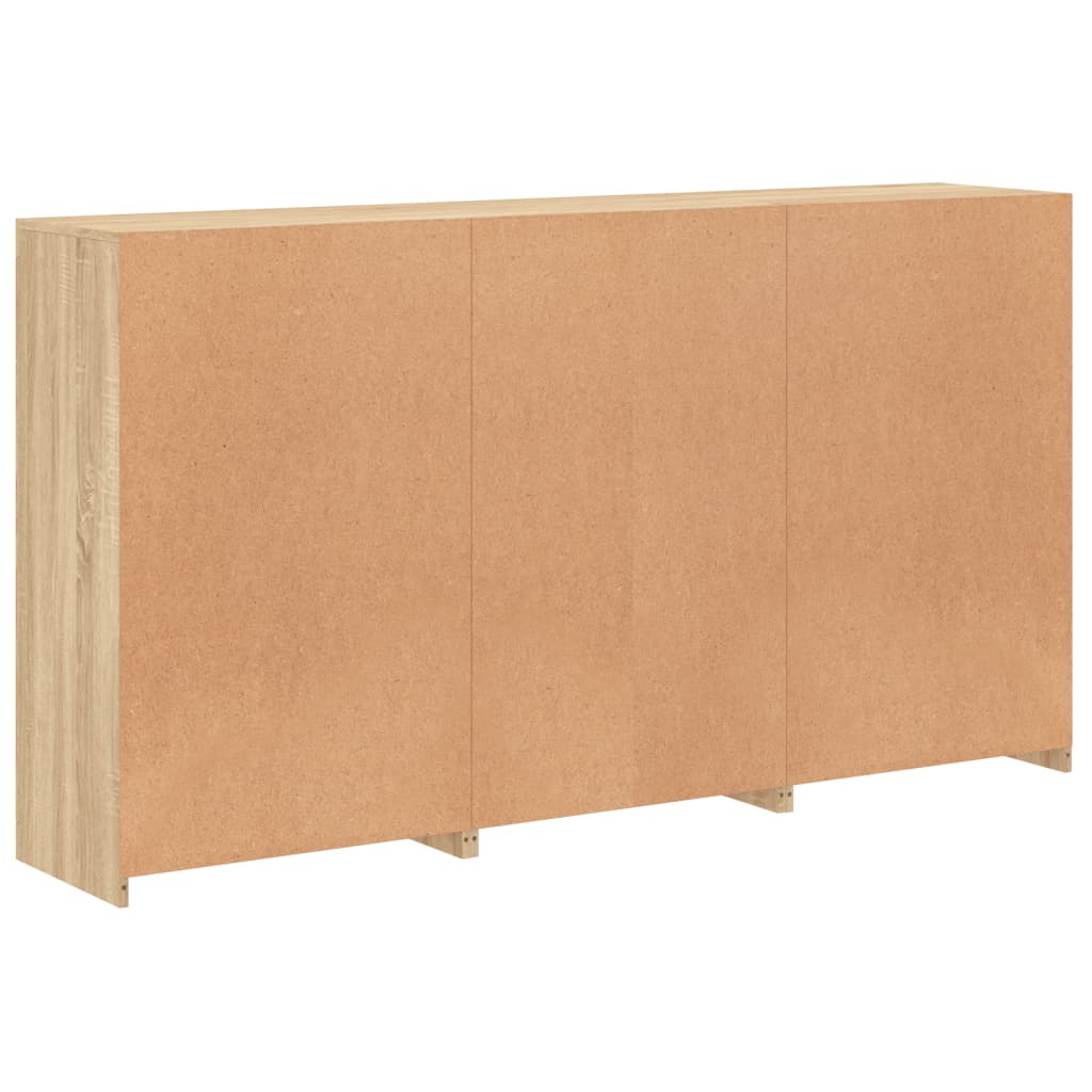 Credenza con Luci LED Rovere Sonoma 181,5x37x100 cm - homemem39