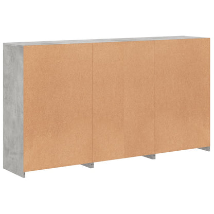Credenza con Luci LED Grigio Cemento 181,5x37x100 cm - homemem39
