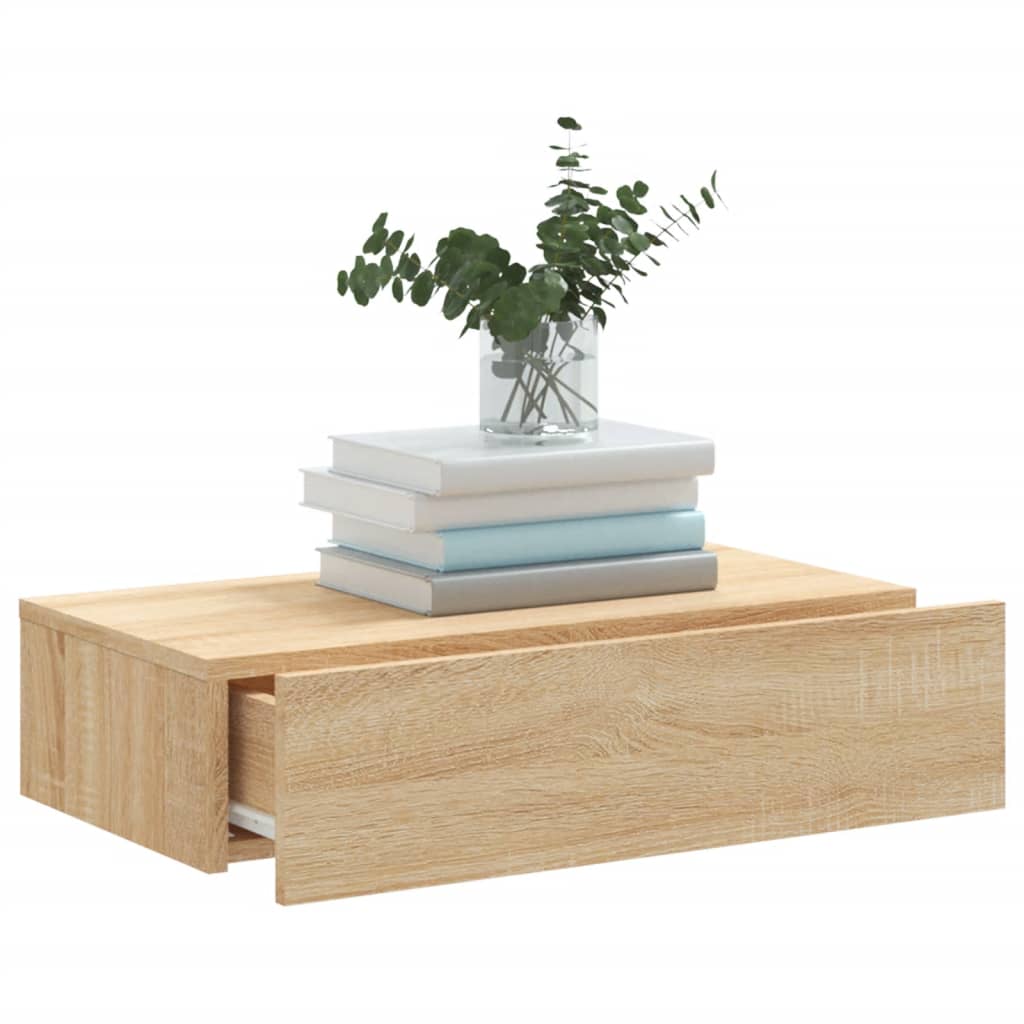 Mobile Porta TV con Luci LED Rovere Sonoma 60x35x15,5 cm - homemem39