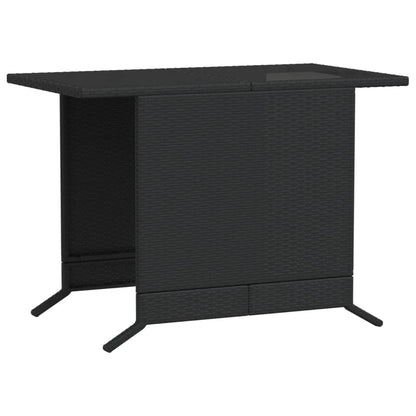 Set da Bistrò 3 pz con Cuscini Nero in Polyrattan
