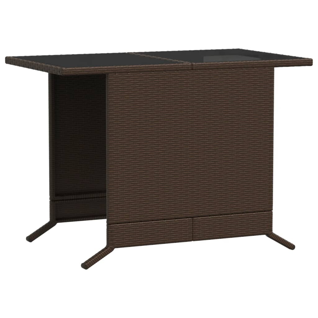 Set Bistrò 3 pz con Cuscini Marrone in Polyrattan