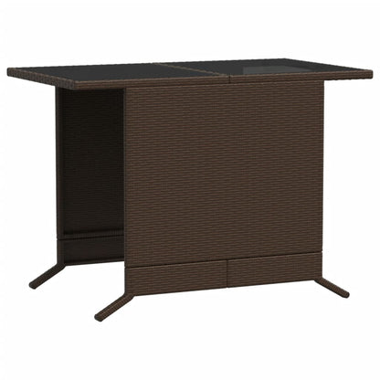 Set Bistrò 3 pz con Cuscini Marrone in Polyrattan