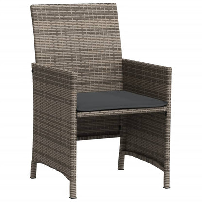 Set da Bistrò 3 pz con Cuscini Grigio in Polyrattan | homemem39
