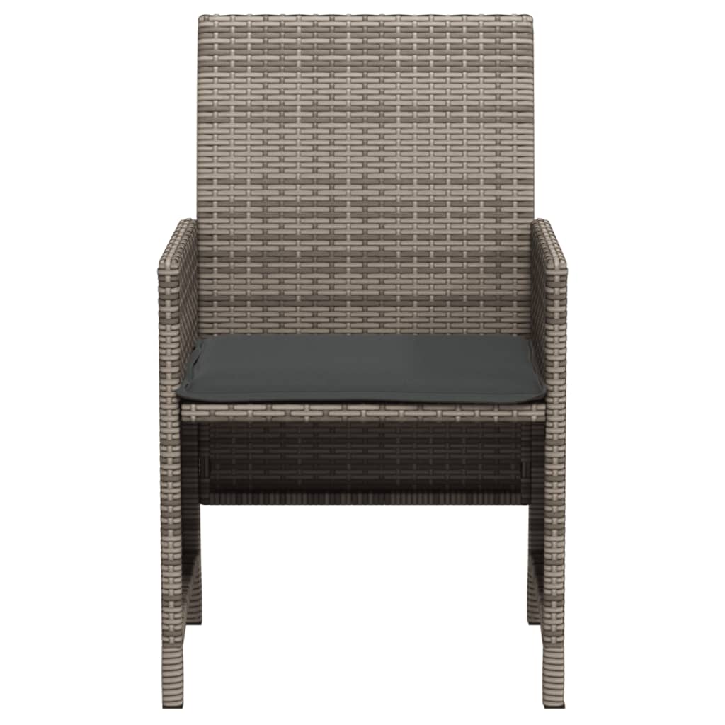 Set da Bistrò 3 pz con Cuscini Grigio in Polyrattan | homemem39
