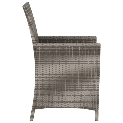 Set da Bistrò 3 pz con Cuscini Grigio in Polyrattan | homemem39