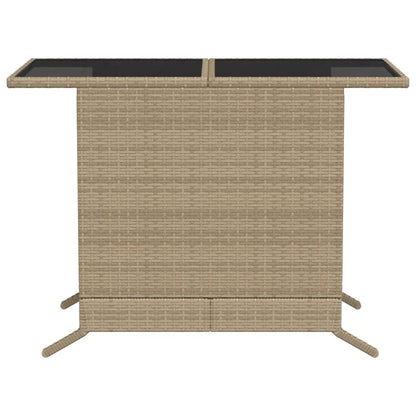 Set da Bistrò 3 pz con Cuscini Beige in Polyrattan