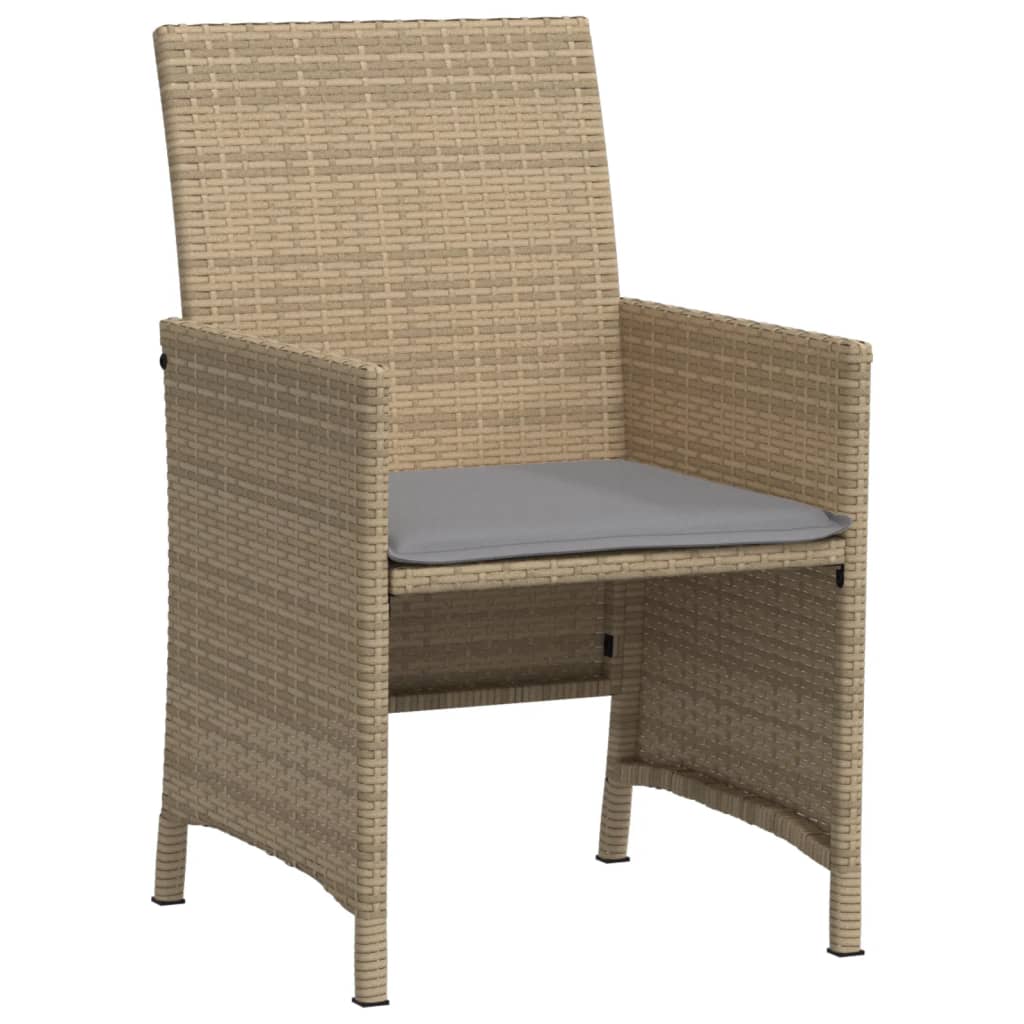 Set da Bistrò 3 pz con Cuscini Beige Misto in Polyrattan - homemem39