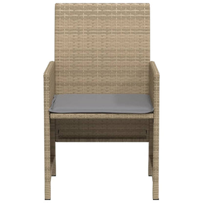 Set da Bistrò 3 pz con Cuscini Beige Misto in Polyrattan - homemem39